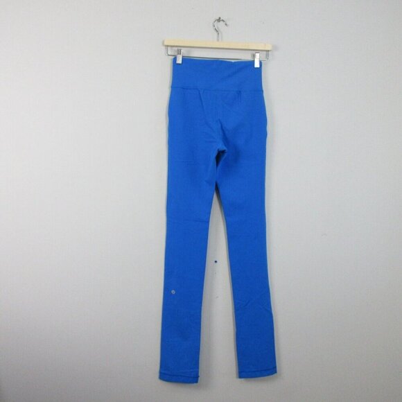 Lululemon Athletics High Rise Ankle Leggings Women's 4 Blue Stretch Yoga 276 - Picture 2 of 11